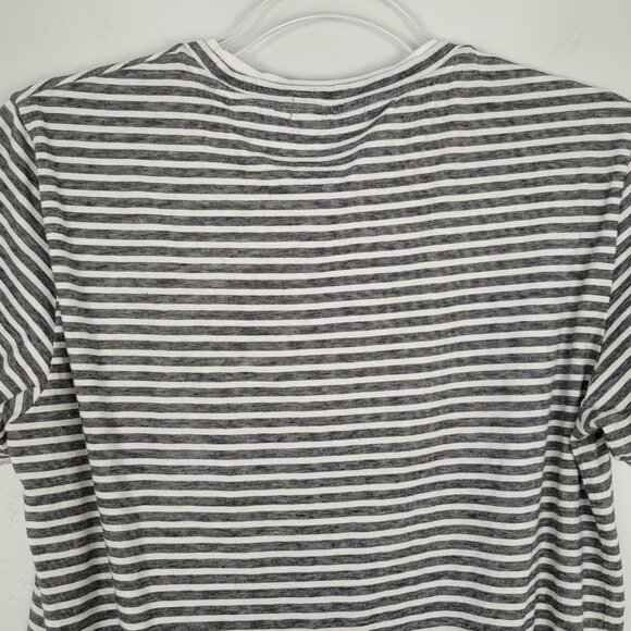 Theory Rylee Pima Cotton Short Sleeve T-Shirt Striped Black White Size XS - Picture 5 of 13